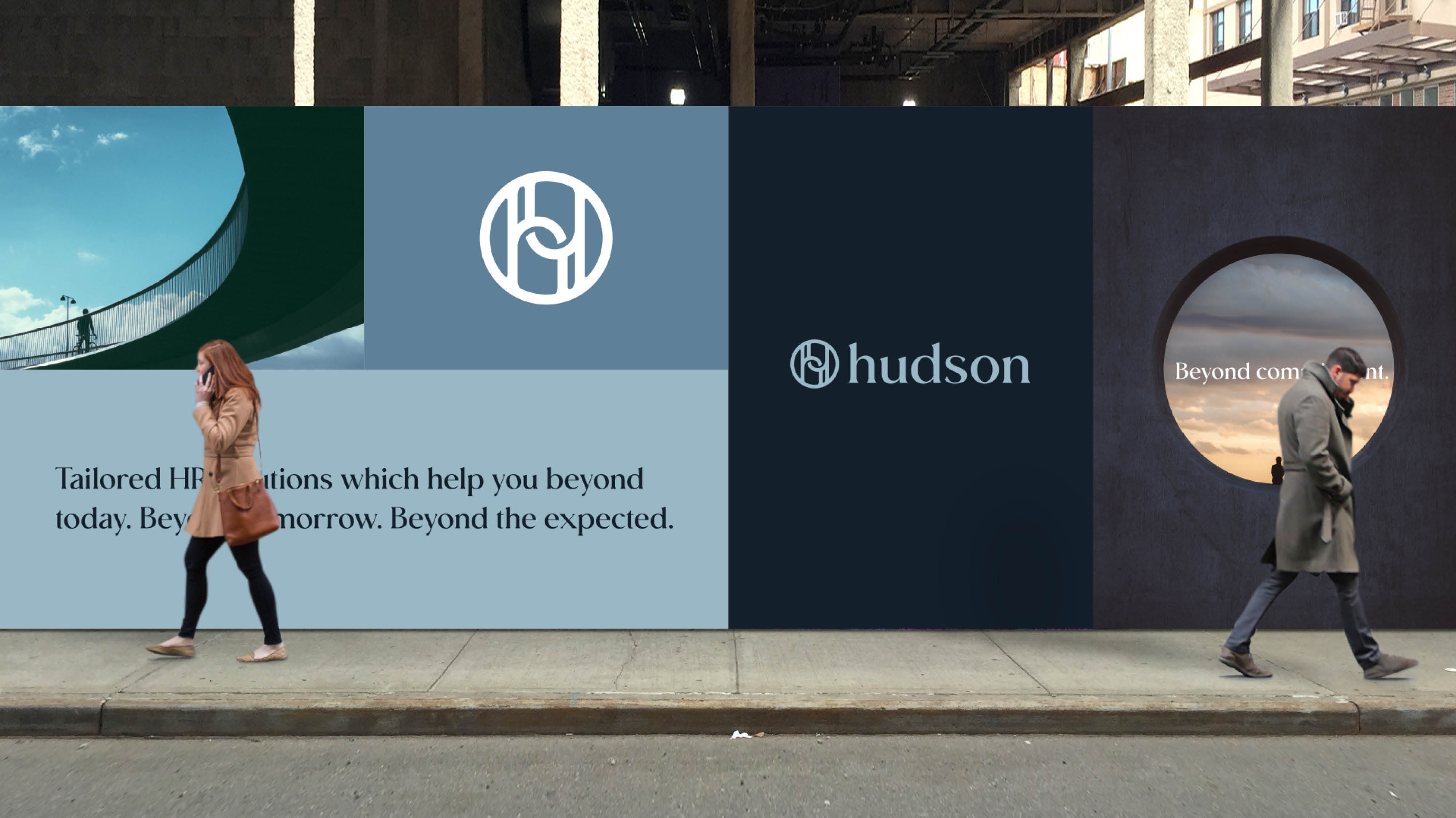 Hudson branding in streets