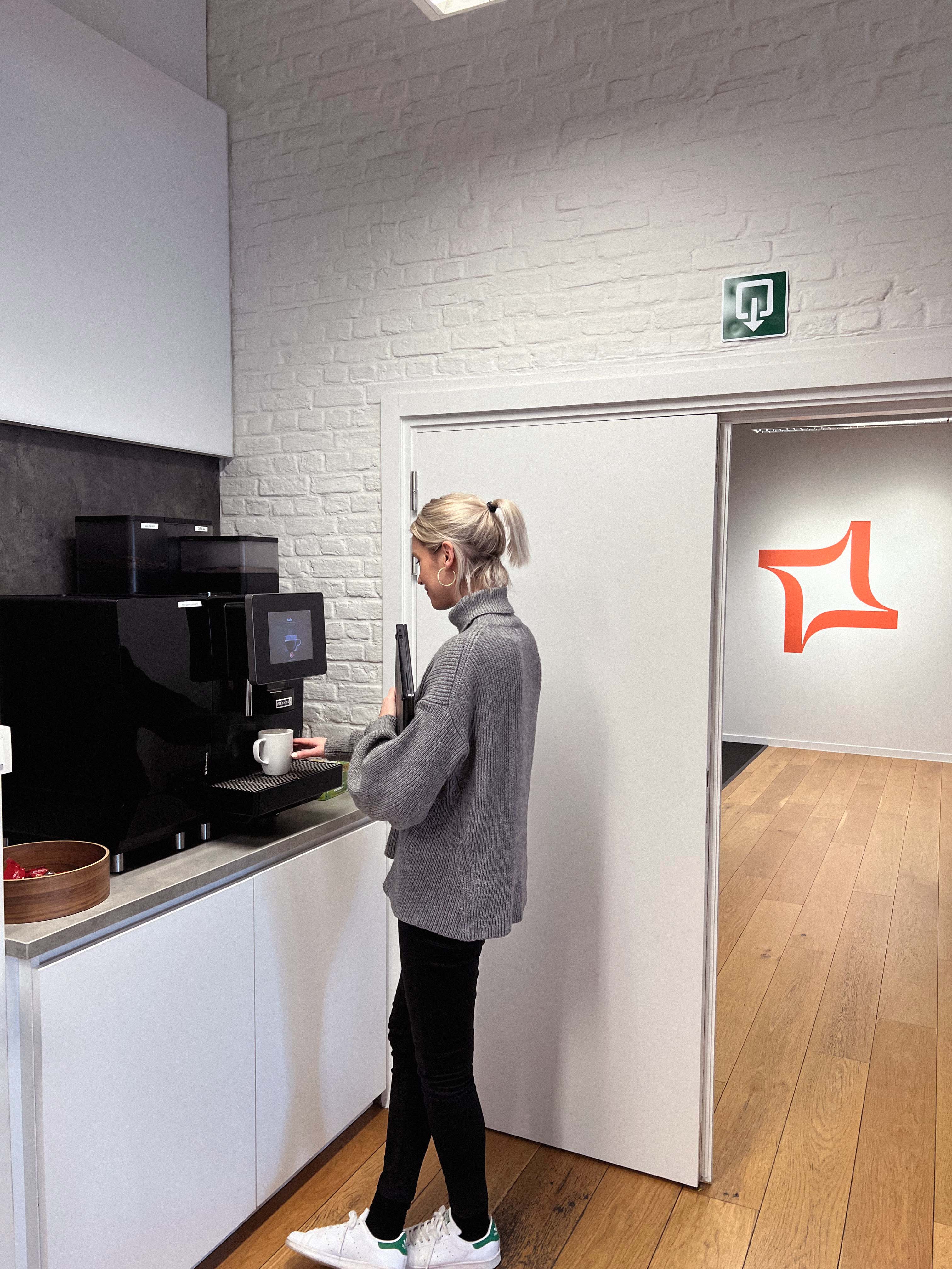 Getting a coffee at The Reference