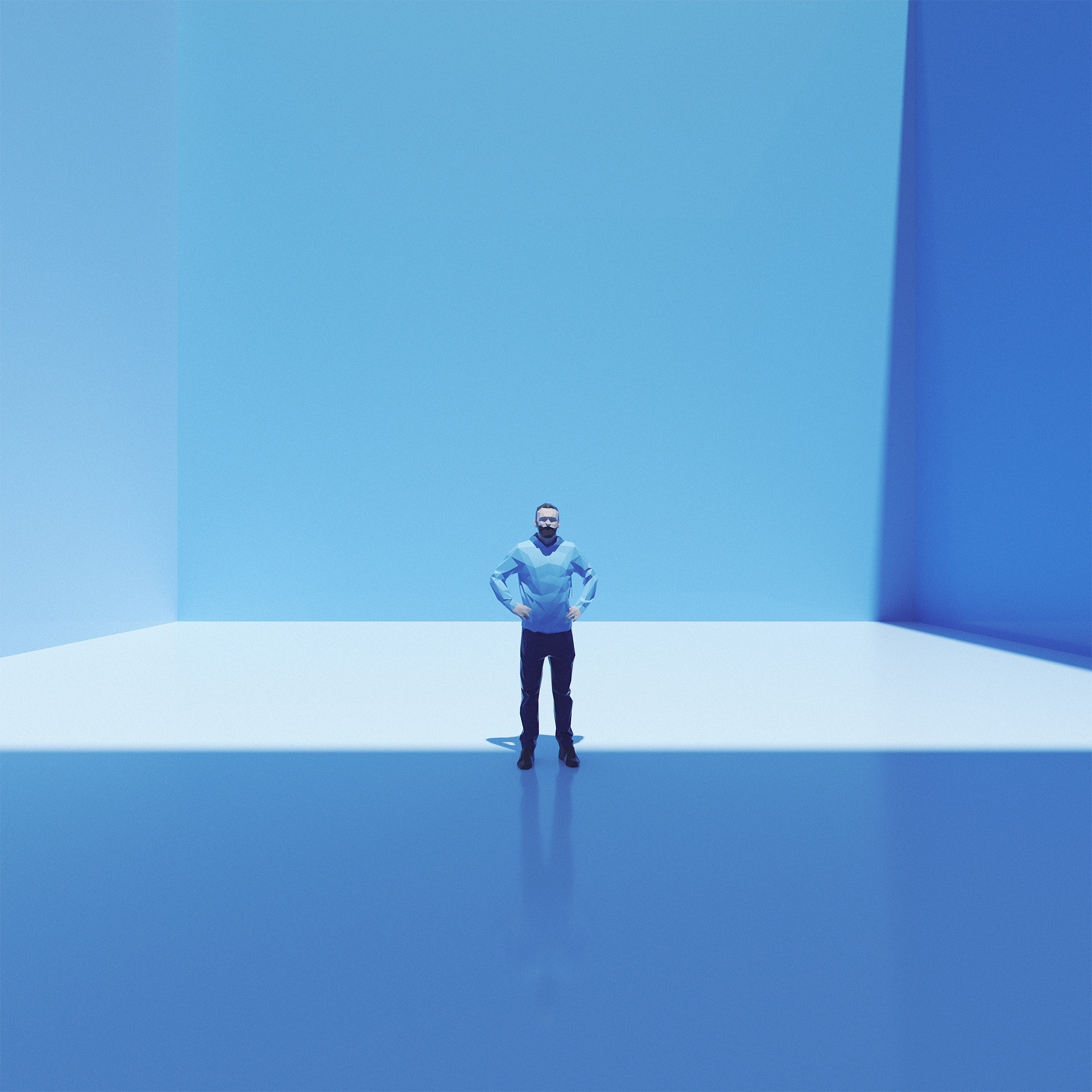 Lonely in blue