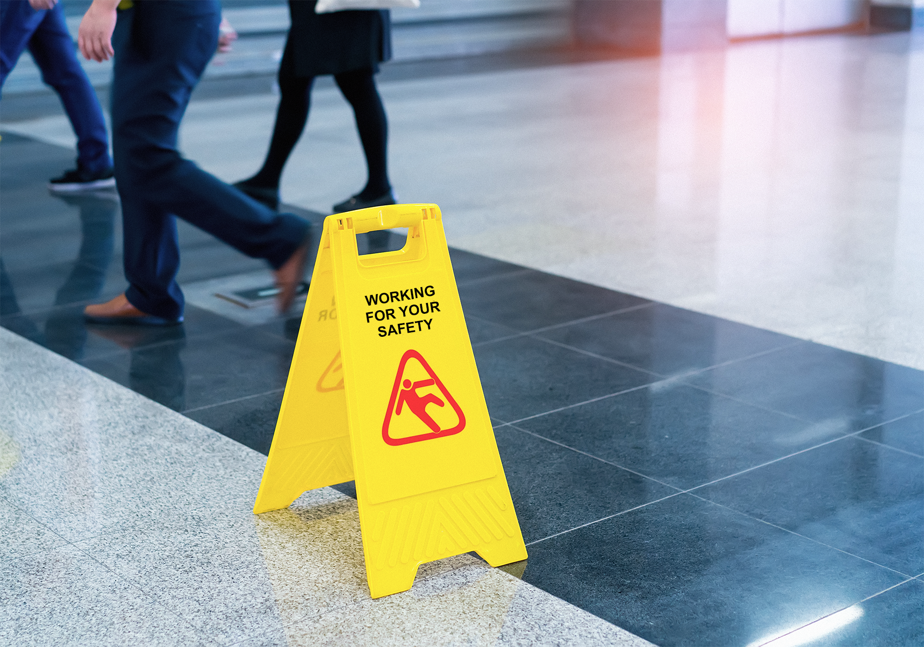 Brady safety signage for wet floor