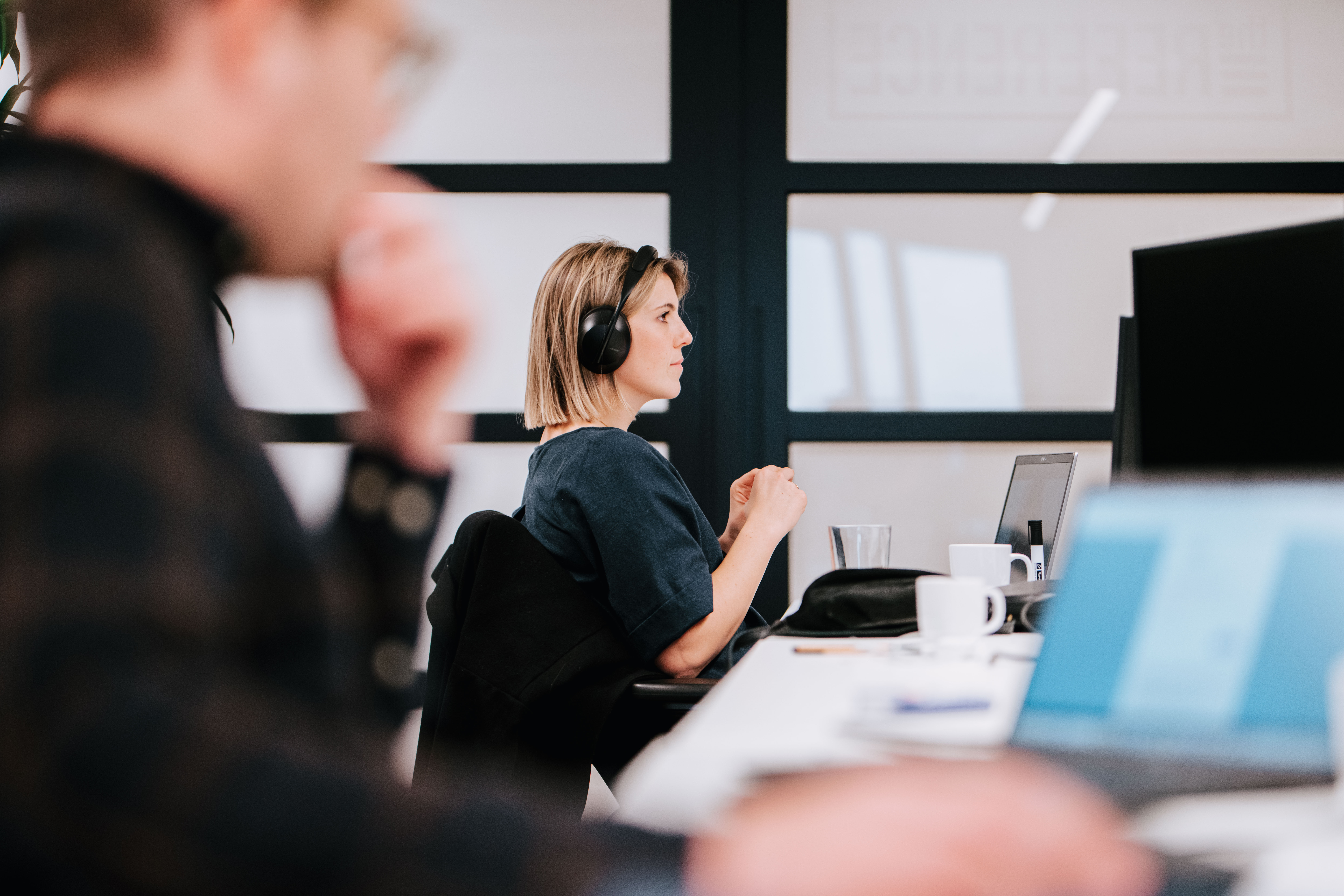 Focused working shot